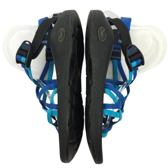 Chaco ZX/2 Classic Sandals Womens 8 Adjustable Straps Toe Loop Vibram Sole Blue - Picture 5 of 16